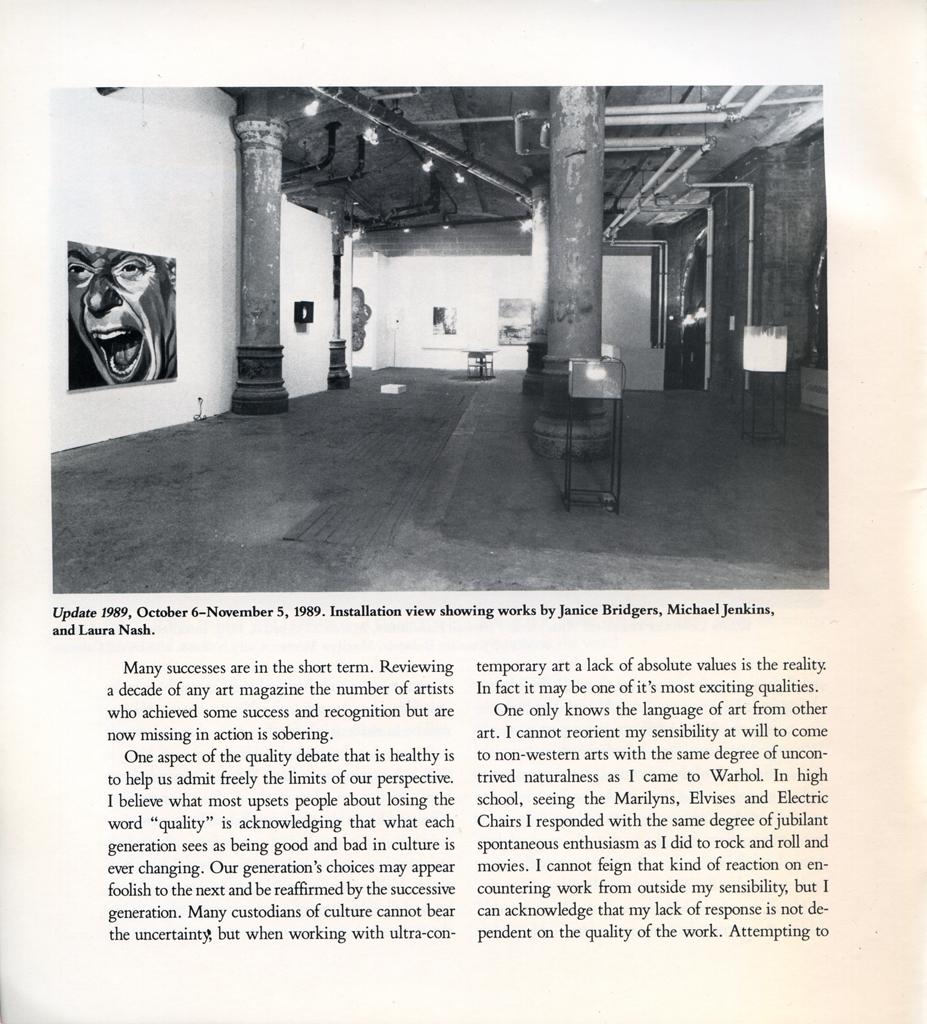 Exhibition catalog for "Update 1989-1990"