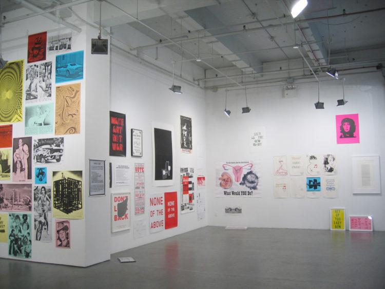 Installation view of "Post No Bills," 2005