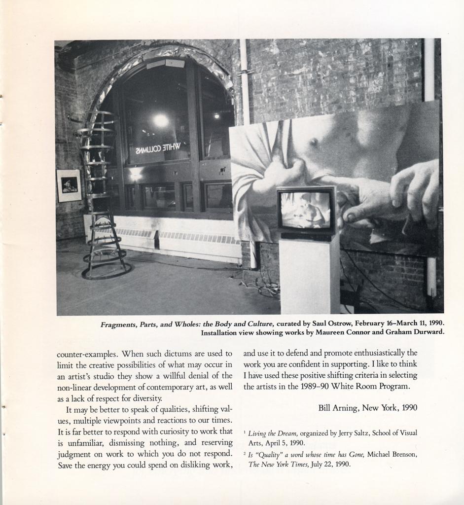 Exhibition catalog for "Update 1989-1990"