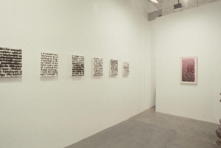 Installation view from "White Room: Glenn Ligon"