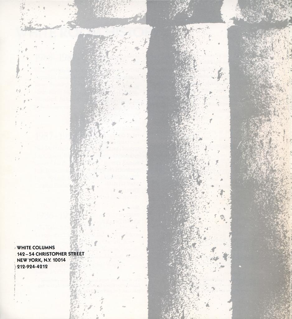 Exhibition catalog for "Update 1989-1990"
